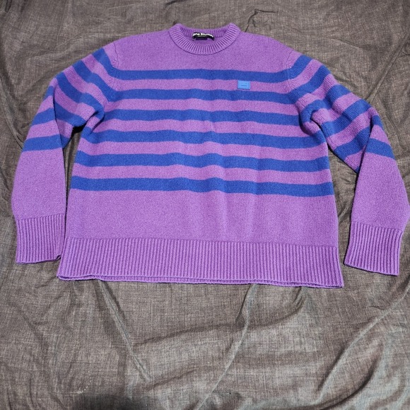 Acne Studios Sweaters - Acne Studios Wool Face Patch Sweater Size S